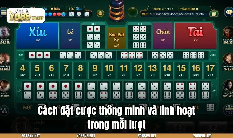 Cách đặt cược thông minh và linh hoạt trong mỗi lượt