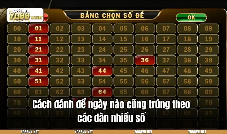 Cách đánh đề ngày nào cũng trúng theo các dàn nhiều số