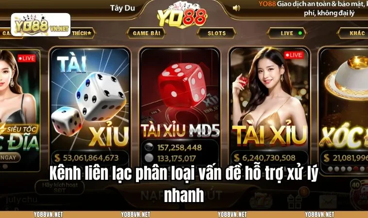 Kênh liên lạc phân loại vấn đề hỗ trợ xử lý nhanh