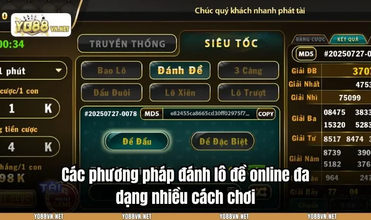 Các phương pháp đánh lô đề online đa dạng nhiều cách chơi