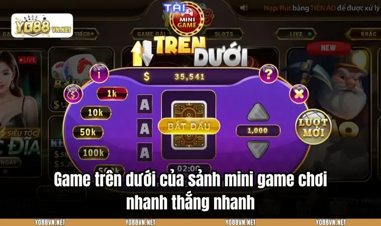 Game trên dưới của sảng mini game chơi nhanh thắng nhanh
