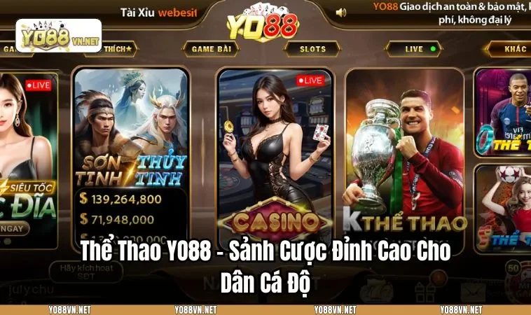 Thể thao YO88 sân chơi cho tín đồ đam mê thể thao